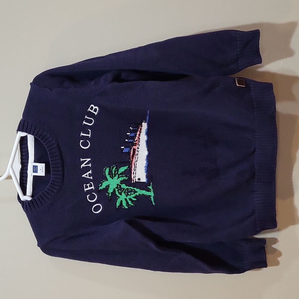 Toddler size 4 sweater by Janie and Jack navy blue